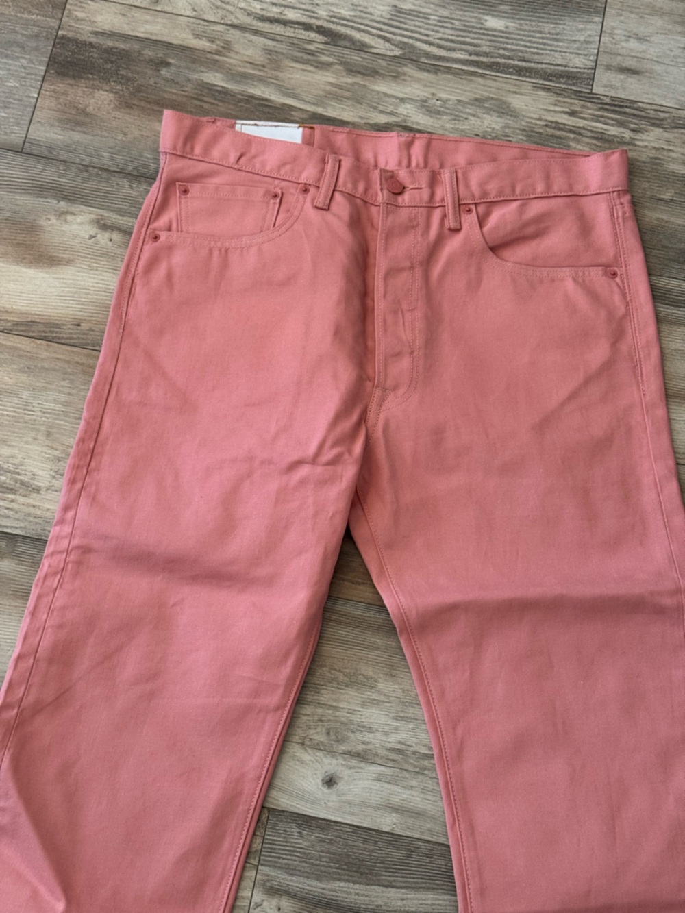 Levi's 501 original fit jeans Coral Pink Color Button Fly 34x30